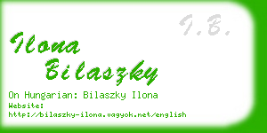 ilona bilaszky business card